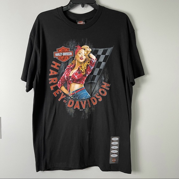 Harley-Davidson Other - NWT Harley Davidson Pin Up T-shirt Black Large